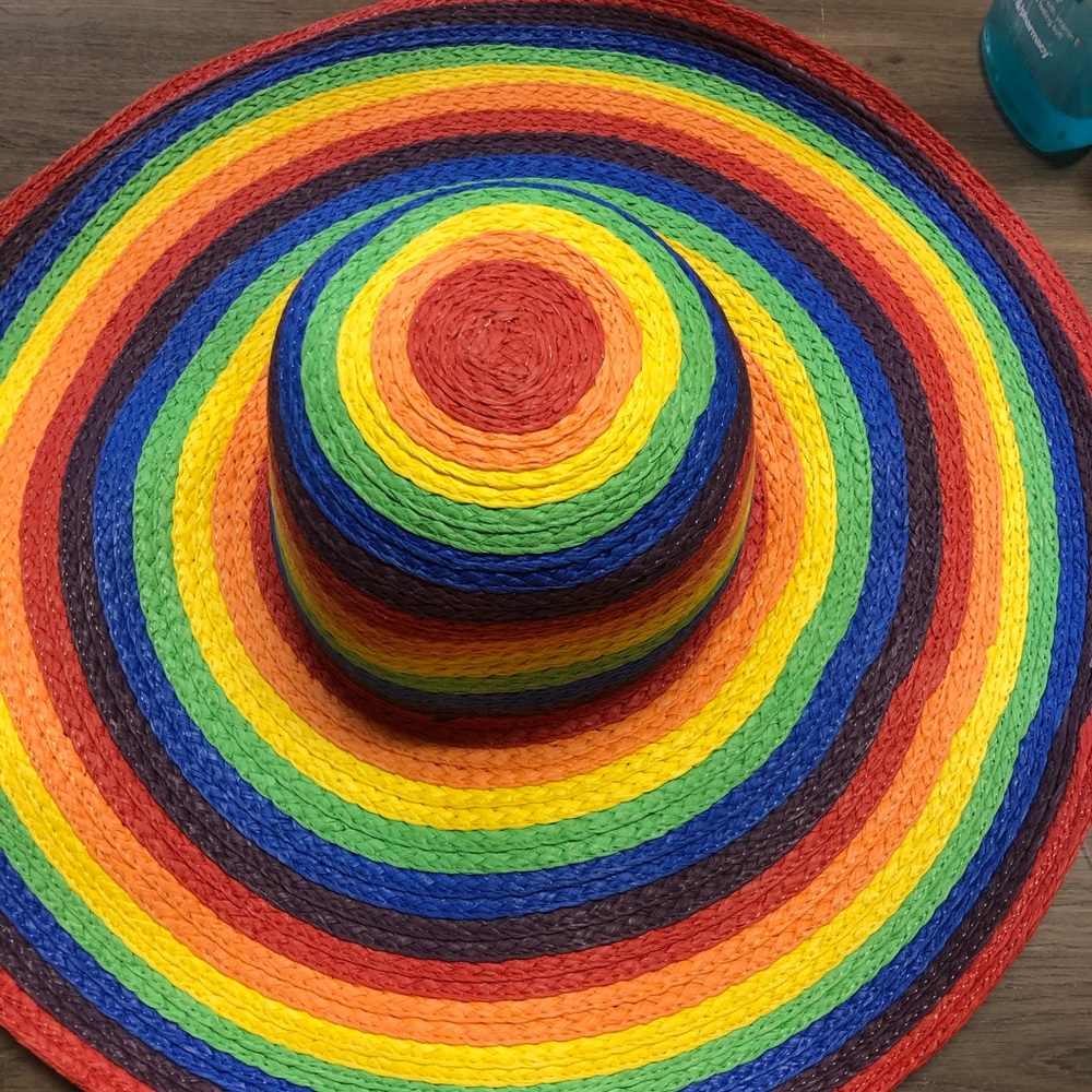 Rainbow beach hat